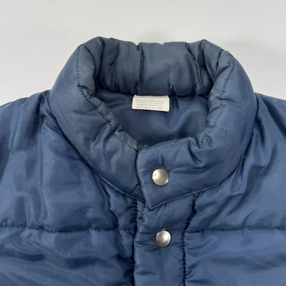 Vintage OSHKOSH Sportswear Snap Front Puffer Vest Mens Small Vtg Camping Outdoor